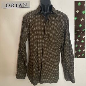 Orian Long Sleeve Shirt XXL Gently worn Made in Italy 100% cotton 25" armpits